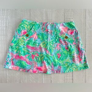Lilly Pulitzer Madison Jersey stretch Mini Skirt Sea Salt Blue On Parade XS
